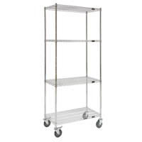 Wire Shelf Cart, Chrome Plated, 60" x 80" x 24", 800 lbs. Capacity Les Fournitures Industrielles Méga