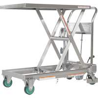 Hydraulic Scissor Lift Table, 31-1/2" L x 19-1/2" W, Stainless Steel, 550 lbs. Capacity Les Fournitures Industrielles Méga