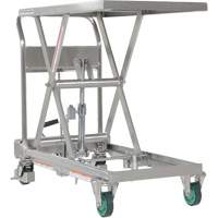 Hydraulic Scissor Lift Table, 31-1/2" L x 19-1/2" W, Stainless Steel, 550 lbs. Capacity Les Fournitures Industrielles Méga