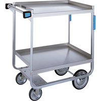 Chariots robustes &agrave; ch&acirc;ssis en U, 2 Tiers, 19-3/8" la x 34-1/2" h x 32-5/8" p, Capacit&eacute; 700 lb Les Fournitures Industrielles Méga