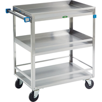 Chariots avec barres de retenue, 3 Tiers, 19" la x 34-3/4" h x 31" p, Capacit&eacute; 500 lb Les Fournitures Industrielles Méga