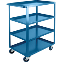 Chariots &agrave; tablettes robustes, 4 Tiers, 24" la x 48" h x 39" p, Capacit&eacute; 1200 lb Les Fournitures Industrielles Méga