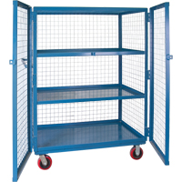 Chariot en treillis m&eacute;tallique, 3 niveaux, 51" lo x 32" la x 62,5" h, Cap. 2400 lb Les Fournitures Industrielles Méga