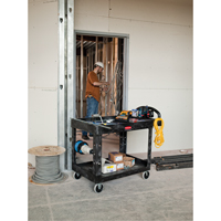 Heavy Duty Utility Cart - 4500-88, 2 Tiers, 17-1/8" x 33-1/4" x 39", 500 lbs. Capacity Les Fournitures Industrielles Méga