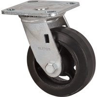 Mold-on Caster, Swivel, 5" (127 mm), Rubber, 440 lbs. (199 kg.) Les Fournitures Industrielles Méga