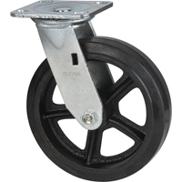 Mold-on Caster, Swivel, 8" (203.2 mm), Rubber, 660 lbs. (299 kg.) Les Fournitures Industrielles Méga