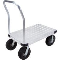 Aluminum Platform Truck, 24" W x 36" L, 1600 lbs. Cap., Pneumatic Wheels Les Fournitures Industrielles Méga
