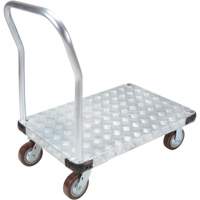 Aluminum Platform Truck, 24" W x 36" L, 3400 lbs. Cap., Polyurethane Wheels Les Fournitures Industrielles Méga