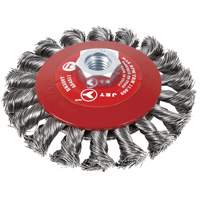 Brosse conique &agrave; fils torsad&eacute;s BK520T, Dia. 5", Arbre 5/8-11 Les Fournitures Industrielles Méga