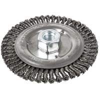 Brosse pour cordon de soudure, Dia. 5", Fils 0,022", Arbre 5/8"-11, Acier Les Fournitures Industrielles Méga