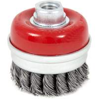 High-Performance Knot Banded Cup Brush, 3" Dia. x 5/8"-11 Arbor Les Fournitures Industrielles Méga