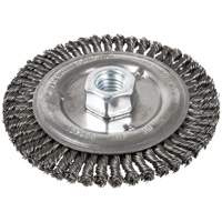 Brosse pour cordon de soudure, Dia. 6", Fils 0,022", Arbre 5/8"-11, Acier Les Fournitures Industrielles Méga