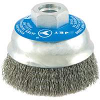 Brosse boisseau &agrave; fils cr&ecirc;p&eacute;s en acier inoxydable Les Fournitures Industrielles Méga