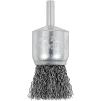 Brosse coupelle sertie mont&eacute;e sur tige, 1", Fils 0,012", Tige 1/4" Les Fournitures Industrielles Méga