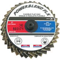 Disque &agrave; lamelles &agrave; rouler Powerblend FLX, 3" x Type R, Grain Z40, Alumine de zirconium Les Fournitures Industrielles Méga