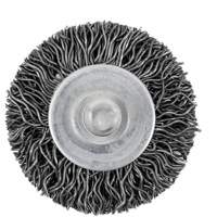 Brosse radiale &agrave; fils cr&ecirc;p&eacute;s mont&eacute; sur mandrin 126, 1-1/2", Fils 0,02", Tige 1/4" Les Fournitures Industrielles Méga