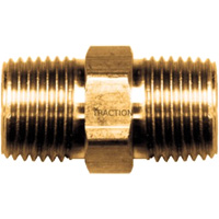 Hex Nipple, Brass, 3/8" x 1/4", NPT x NPT Les Fournitures Industrielles Méga