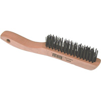 Brosse m&eacute;tallique &agrave; fils courts, Acier, 4 x 16 rangs de fils, Longueur 10" Les Fournitures Industrielles Méga