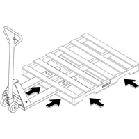 4-Way Hydraulic Pallet Truck, 48" L x 7" W, 4000 lbs. Capacity Les Fournitures Industrielles Méga