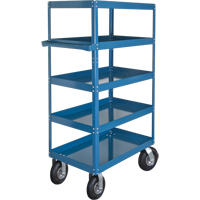 Shelf Carts , 5 Tiers, 24" W x 65" H x 36" D, 900 lbs. Capacity Les Fournitures Industrielles Méga