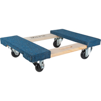 Carpeted Ends Hardwood Dolly, Wood Frame, 18" W x 24" L, 900 lbs. Capacity Les Fournitures Industrielles Méga