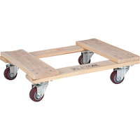 Socle roulant en bois dur, Roues en Polyur&eacute;thane, Capacit&eacute; de 900 lb, 18" la x 24" p x 7" h Les Fournitures Industrielles Méga