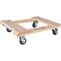 Socle roulant en bois dur, Roues en Polyol&eacute;fine, Capacit&eacute; de 1000 lb, 18" la x 24" p x 7" h Les Fournitures Industrielles Méga