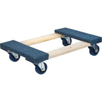 Socle roulant en bois dur &agrave; bouts avec tapis, Cadre en Bois, 18" la x 30" lo, Capacit&eacute; 1400 lb Les Fournitures Industrielles Méga