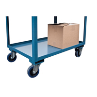 Chariots de service &agrave; bordure profonde, 2 Tiers, 24" la x 47" h x 36" p, Capacit&eacute; 1200 lb Les Fournitures Industrielles Méga