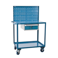 Chariots de service mobiles, 2 Tiers, 24" la x 57" h x 40" p, Capacit&eacute; 1200 lb Les Fournitures Industrielles Méga