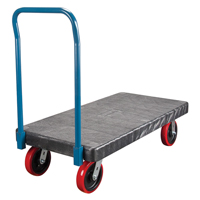 Chariots &agrave; plateforme en plastique, 60" lo x 30" la, 2500 lb cap, Roues Polyur&eacute;thane Les Fournitures Industrielles Méga