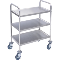 Shelf Cart, 3 Tiers, 16" W x 35" H x 26" D, 200 lbs. Capacity Les Fournitures Industrielles Méga