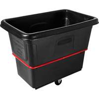 Heavy-Duty Utility Cube Truck, Black Recycled Plastic, 43-1/4" L x 28" W x 33-3/4" H, 12 cu. ft. Volume, 800 lbs. Capacity Les Fournitures Industrielles Méga
