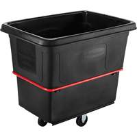 Heavy-Duty Utility Truck, Black Recycled Plastic, 44-3/8" L x 31" W x 38-1/4" H, 16 cu. ft. Volume, 1000 lbs. Capacity Les Fournitures Industrielles Méga