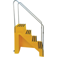 Escabeau industriel, 4 marches, 43" x 22-1/2" x Hauteur 66" Les Fournitures Industrielles Méga