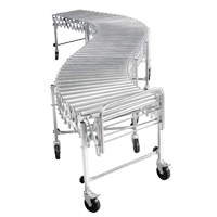 Expandable/Flexible Conveyors, 18" W x 12' 10" L, 200 lbs. per lin. ft. Capacity Les Fournitures Industrielles Méga