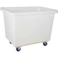 Tapered Wall Box Truck, White Polyethylene, 43" L x 30" W x 34" H, 16 cu. ft. Volume, 600 lbs. Capacity Les Fournitures Industrielles Méga