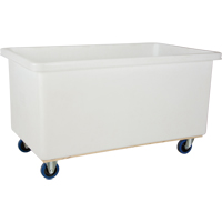 Straight Wall Box Truck, White Polyethylene, 57" L x 34" W x 33" H, 22 cu. ft. Volume, 600 lbs. Capacity Les Fournitures Industrielles Méga