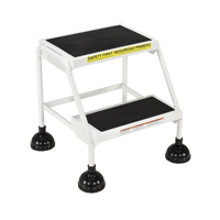 &eacute;chelles Stop-Step, 2 marches, Largeur de la marche 16", Hauteur de la plateforme 18-9/16", Acier Les Fournitures Industrielles Méga