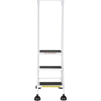 &eacute;chelles Stop-Step, 3 marches, Largeur de la marche 16", Hauteur de la plateforme 28-11/16", Acier Les Fournitures Industrielles Méga