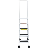 &eacute;chelles Stop-Step pour travaux l&eacute;gers, 5 marches, Largeur de la marche 16", Hauteur de la plateforme 47-11/16", Acier Les Fournitures Industrielles Méga