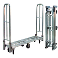 Aluminum U-Boat Folding Utility Cart, 16" W x 60" L, 1500 lbs. Cap., Polyurethane Wheels Les Fournitures Industrielles Méga
