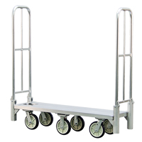 Aluminum U-Boat Folding Bulk Delivery Cart, 18" W x 61" L, 1200 lbs. Cap., Polyurethane Wheels Les Fournitures Industrielles Méga