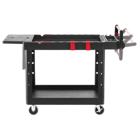 Heavy-Duty Adaptable Utility Cart, 2 Tiers, 25-1/5" x 36" x 51-1/2", 500 lbs. Capacity Les Fournitures Industrielles Méga
