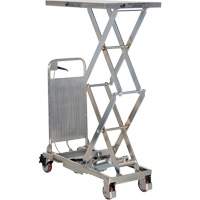 Manual Hydraulic Scissor Lift Table, 27-1/2" L x 17-3/4" W, Partial Stainless Steel, 220 lbs. Capacity Les Fournitures Industrielles Méga
