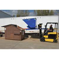 Self-Dumping Hopper, Steel, 3 cu.yd., Blue Les Fournitures Industrielles Méga