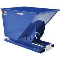 Self-Dumping Hopper, Steel, 1 cu.yd., Blue Les Fournitures Industrielles Méga