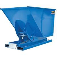 Self-Dumping Hopper, Steel, 1 cu.yd., Blue Les Fournitures Industrielles Méga