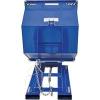 Self-Dumping Hopper, Steel, 1 cu.yd., Blue Les Fournitures Industrielles Méga