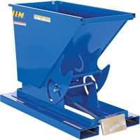 Self-Dumping Hopper, Steel, 1/3 cu.yd., Blue Les Fournitures Industrielles Méga